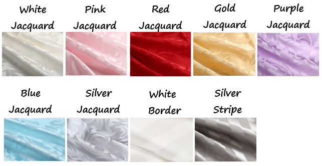 ジャガード織り・ストライプシルク生地カラー一覧