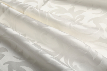 ホワイトジャガード織りシルク枕カバー　ピローケース