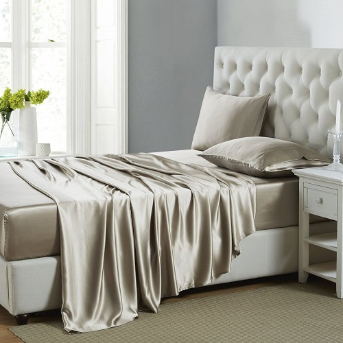シルクボックスシーツ ベージュ